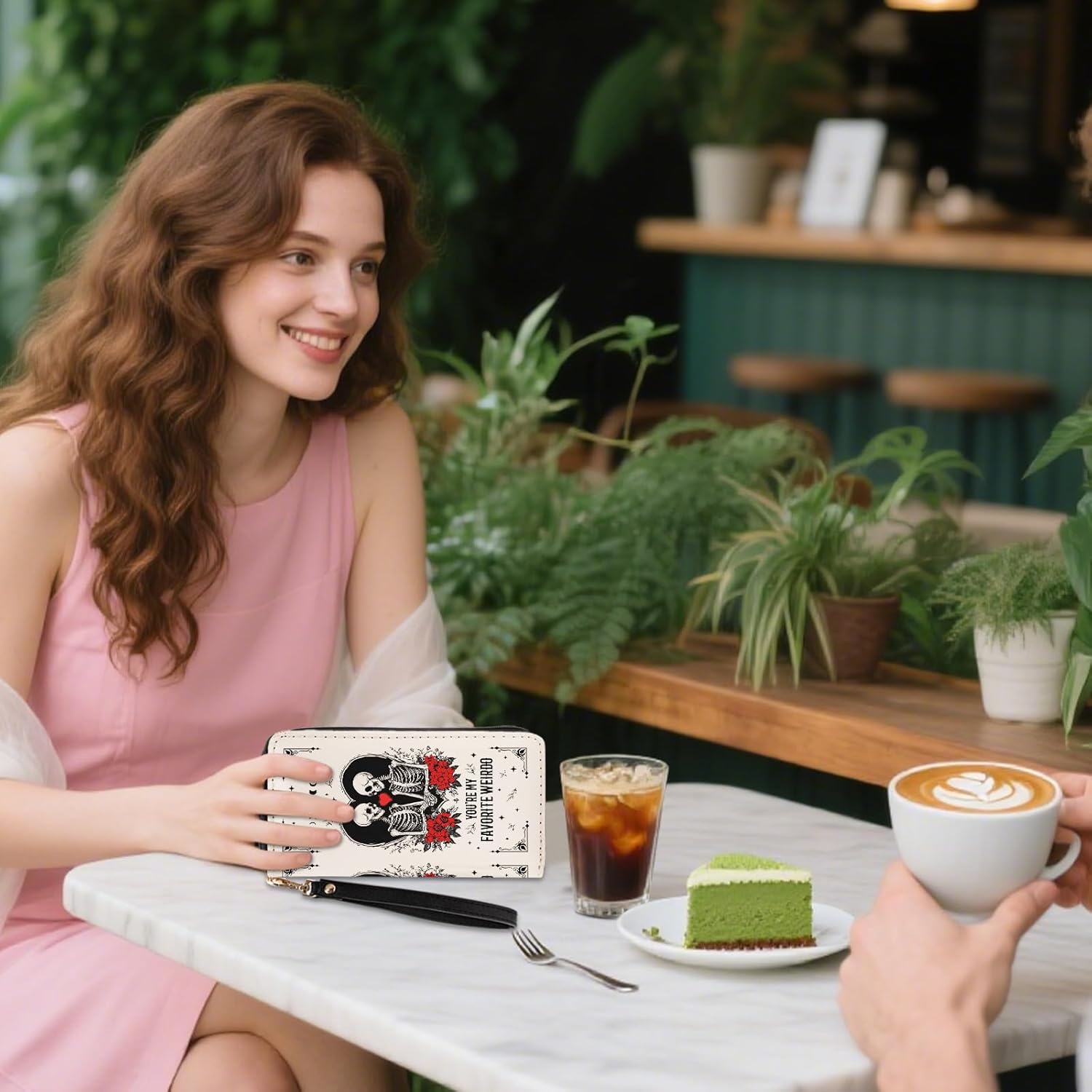 Gothic Romance Skull Wallets for Women - Slim PU Leather Womens Wallet with Cash Zipper Coin Purse, Small Credit Card Holder Travel Wallet, Wristlet Wallets for Female Ladies Purse (Dark Humor Gift) - Image 8