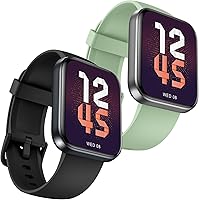 Vista 1 de aeac Paquete de 2 relojes inteligentes (negro + verde) para hombres y mujeres