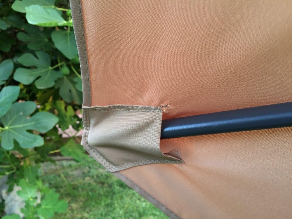 Bellrino Replacement Umbrella Canopy for 9ft 6 Ribs Tan color (Canopy Only)