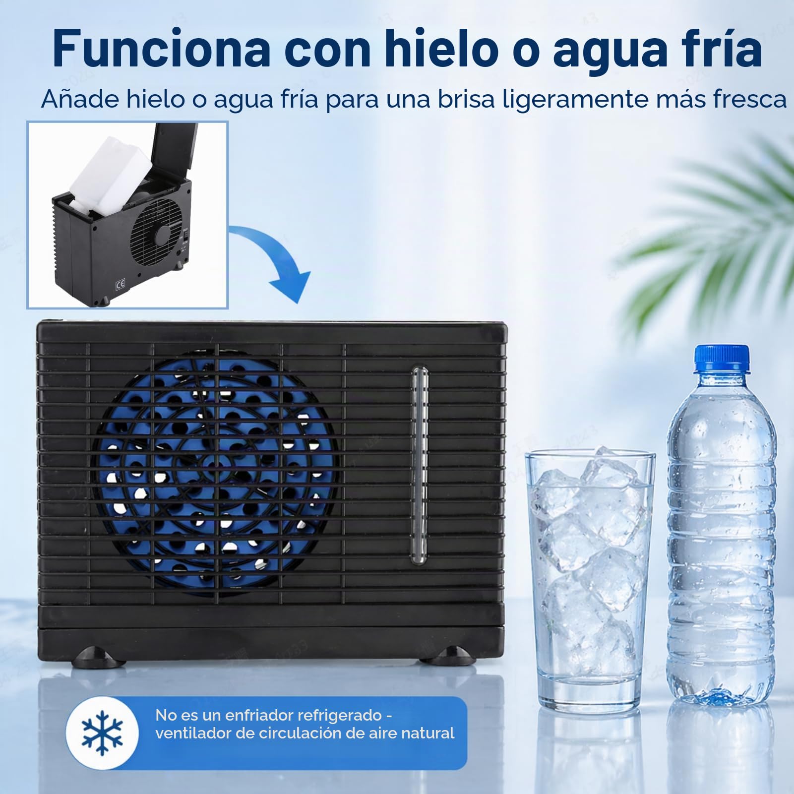 Yosoo 12V Portátil Mini Aire Acondicionado Evaporativo Enfriador de Agua Ventilador de Refrigeración para Hogar Casa Coche Automóvil Camión