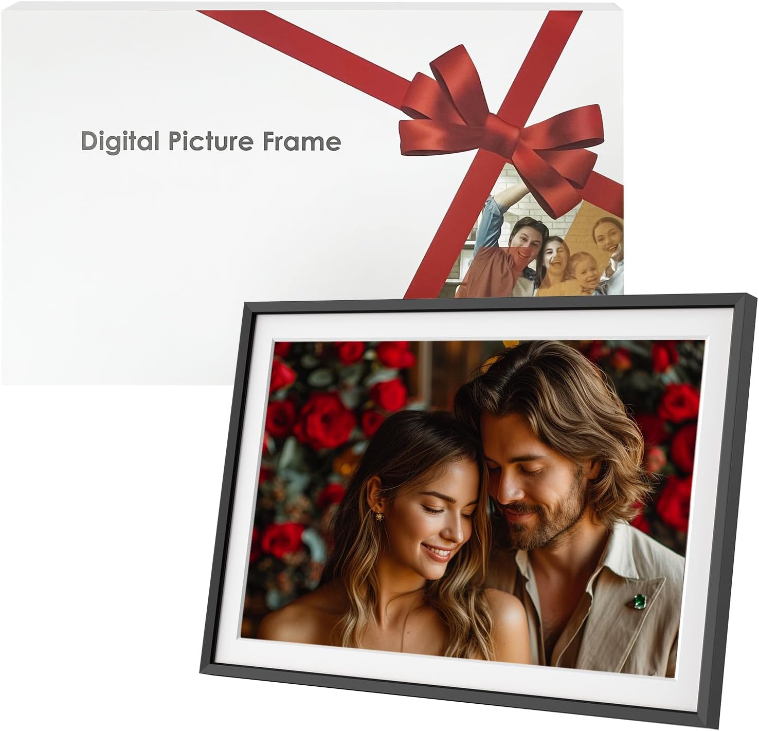 Frameo Digital Picture Frame 10.1 Inch, 32GB WiFi-Enabled, 1280x800 HD IPS Touch Screen, Auto-Rotate Wall Mount, Share Photos Videos via App, Smart Slideshow -Gift for Mom Dad Weddings Birthdays