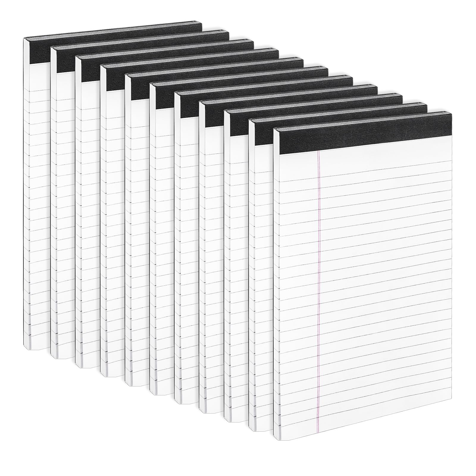 AZKEEGREY 10 Pcs A5 Legal Pad 50 Sheets Ruled Refill Pads White Notepads