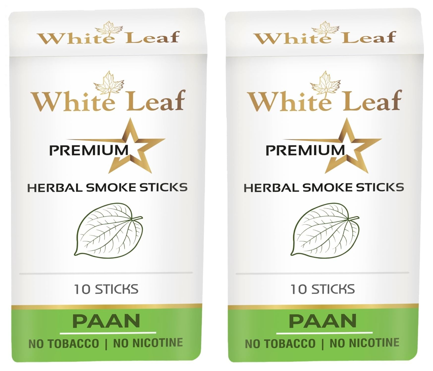 White Leaf Natural Herbal Cigarettes PAAN Flavour(10 Sticks) 100% Tobacco Free and Nicotine Free Ayurvedic Herbs Clove Tulsi and More x Pack of 2-image-46