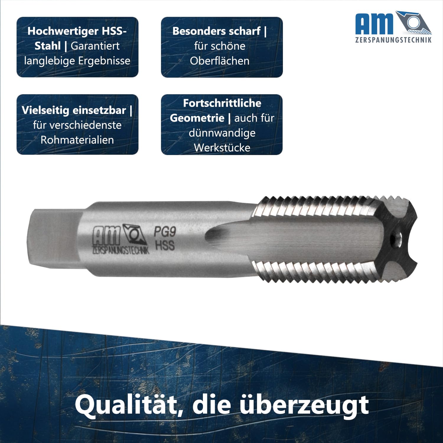Maschio filettato PG | filettatura per tubo corazzato PG13,5 | Maschio filettato HSS | DIN 40432 PG | Maschio filettato HSS – PG 13,5