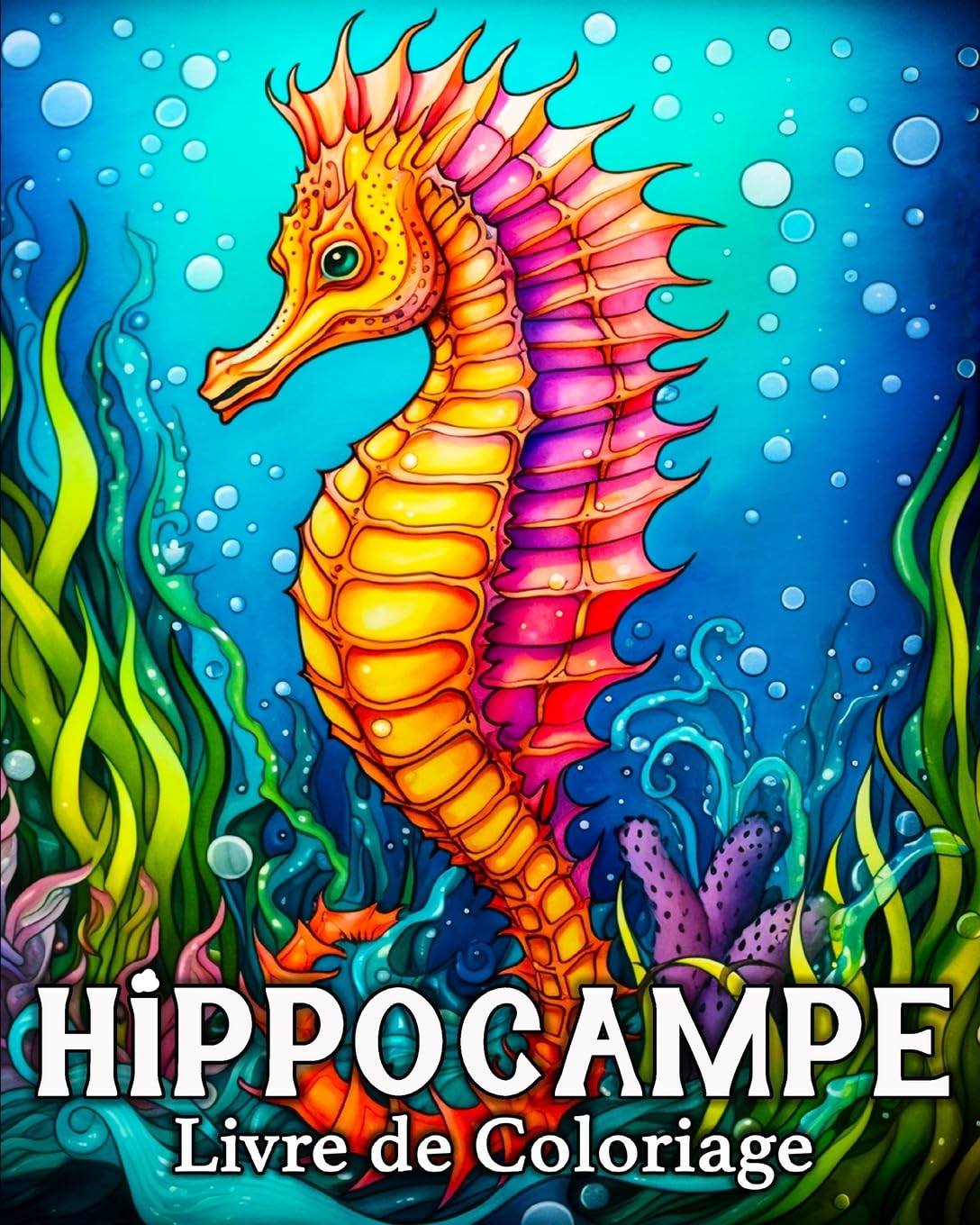 Hippocampe Livre de Coloriage: 50 Images D'hippocampes Mignons pour Lutter contre le Stress et se Détendre