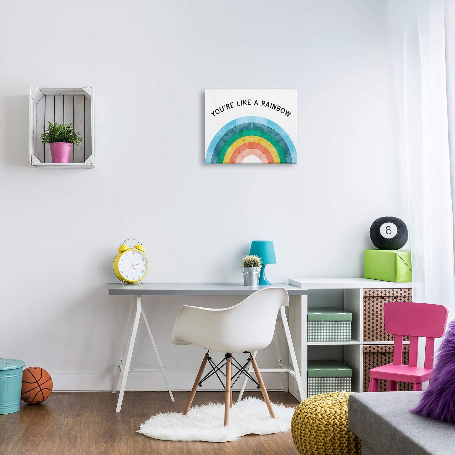 Stupell Industries Rainbow Watercolor Arches, 16 x 20 Inch Canvas Wall Art