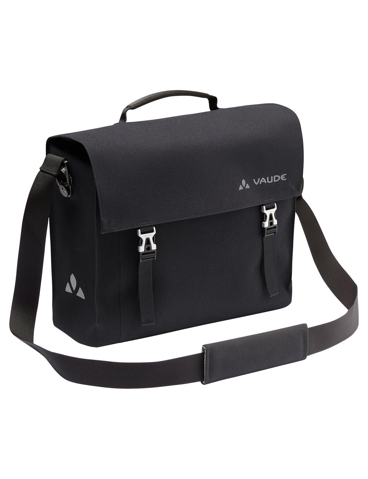 VAUDE Fahrrad Hinterradtasche Bayreuth IV M, 12 Liter, Office- Tasche mit Schultertragegurt, wasserdicht verschweißt, Made in Germany, black, Einheitsgröße