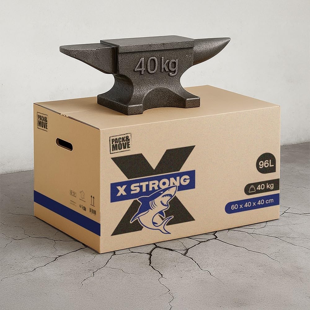 Pack and Move - Zestaw 15 kartonów do przeprowadzki X Strong - 60 x 40 x 40 cm - Obciążenie 40 kg - ekstremalna wytrzymałość - duża pojemność