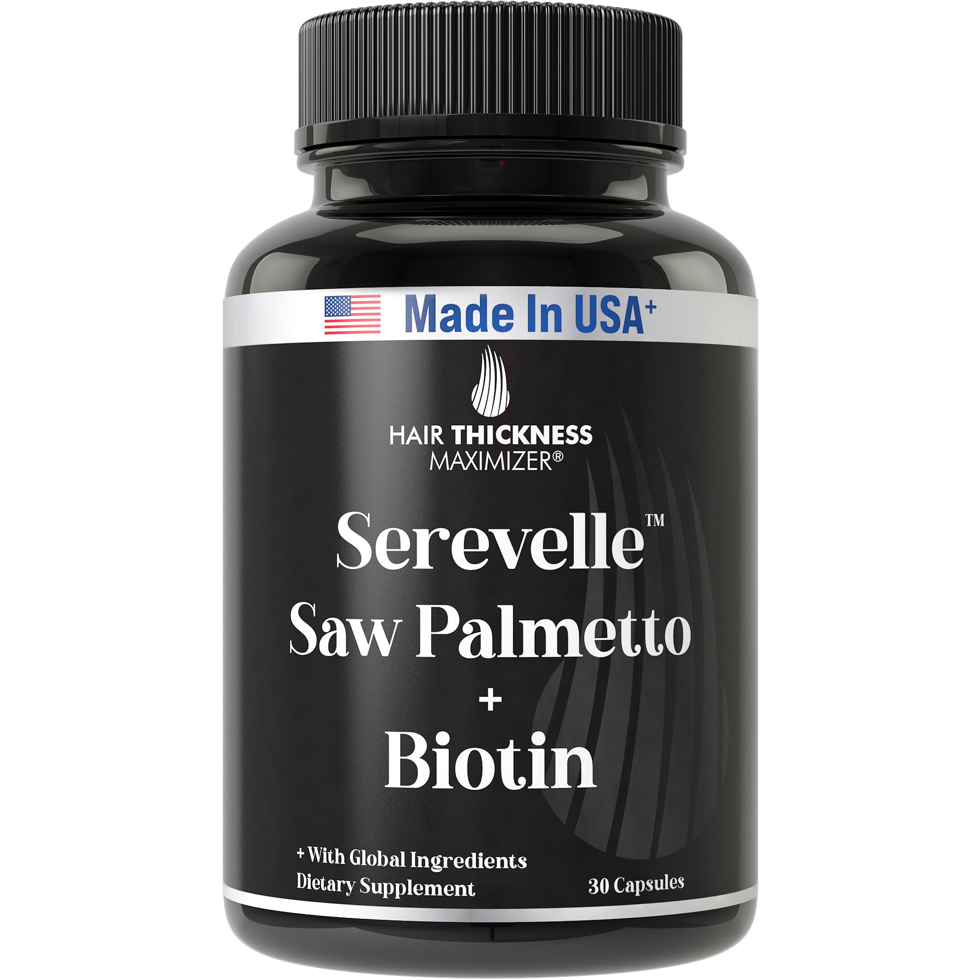 Clinically Studied Serevelle Saw Palmetto + Biotin Hair Growth Supplement