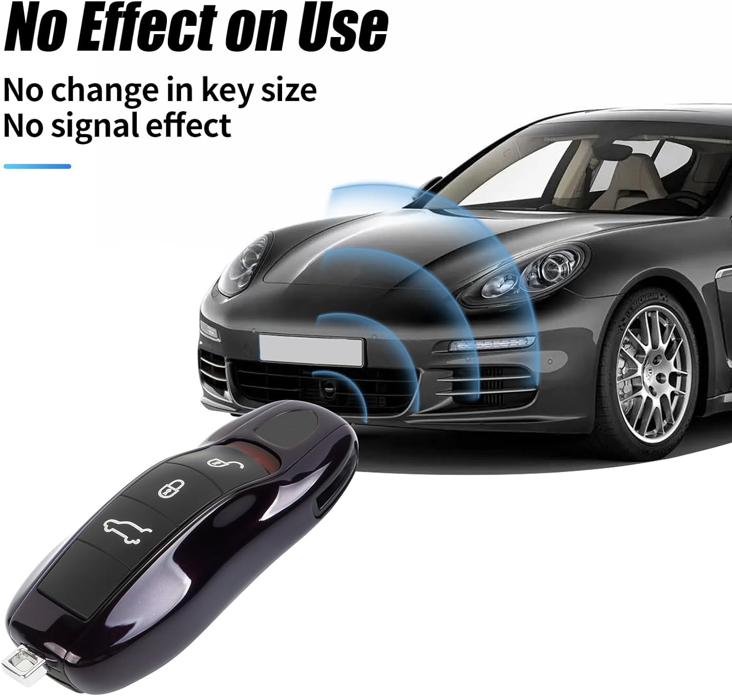 Amethyst Compatible with Porsche Key Cover for Macan 2014-2024 Cayenne 2011-2017 Panamera 2010-2016 911 2013-2018 718 Boxster 2013-2016 Cayman 2013-2016 Car Remote Key Fob Cover Case Replace - Image 5