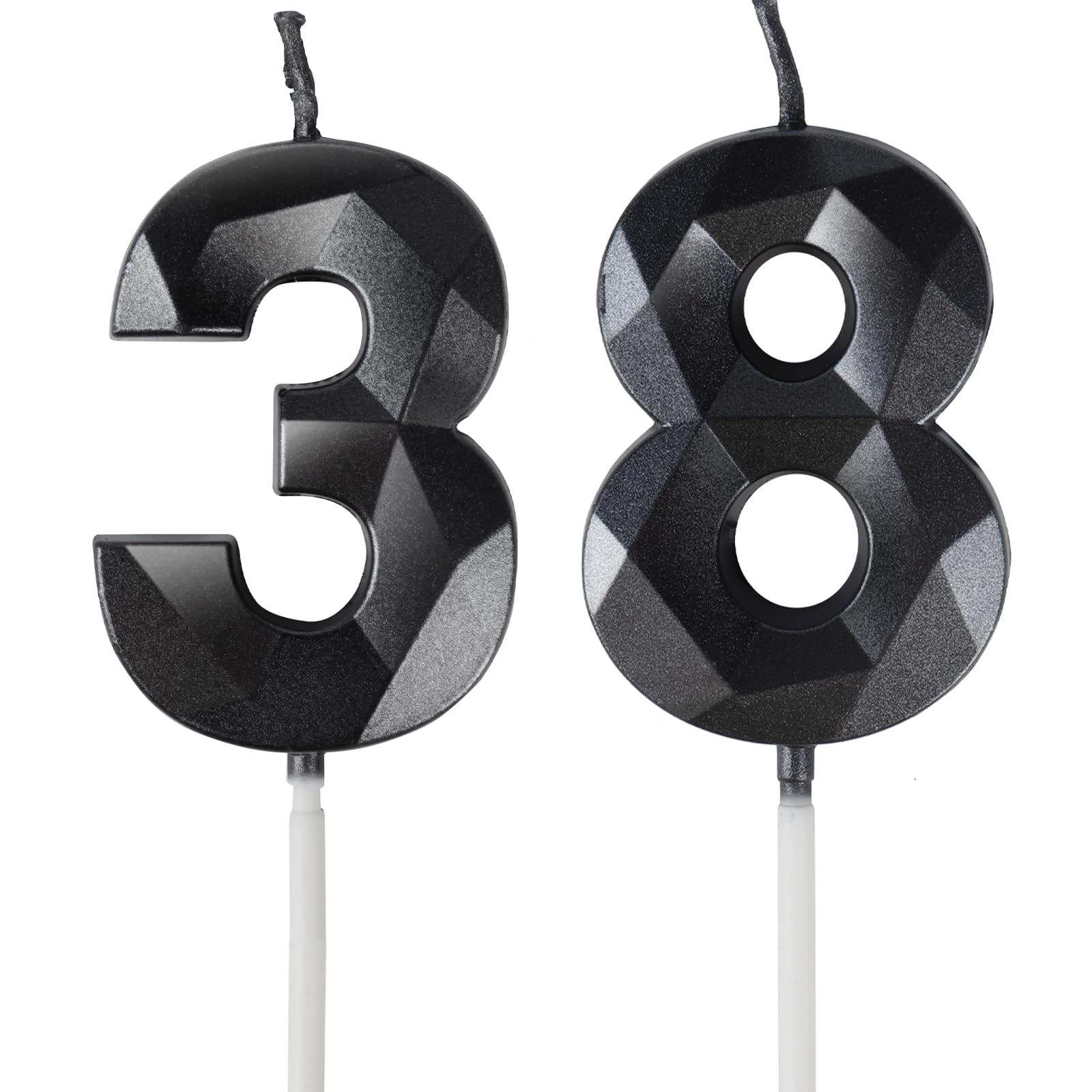 Yiran 50th Birthday Candles, Gold Number 50 Happy Birthday Candles, Cake Topper Decorations for Birthday Party, Wedding Anniversary Celebration Supply — view 19