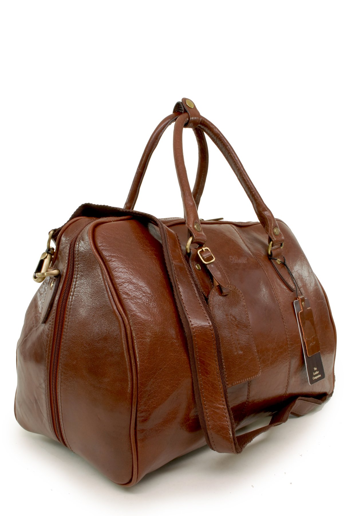 Ashwood - Bolso de Viaje Mediano de Piel - Equipaje de Mano para Hombre - Bolso de Fin de Semana - Duffel Bag - Harry - Castaño Marrón