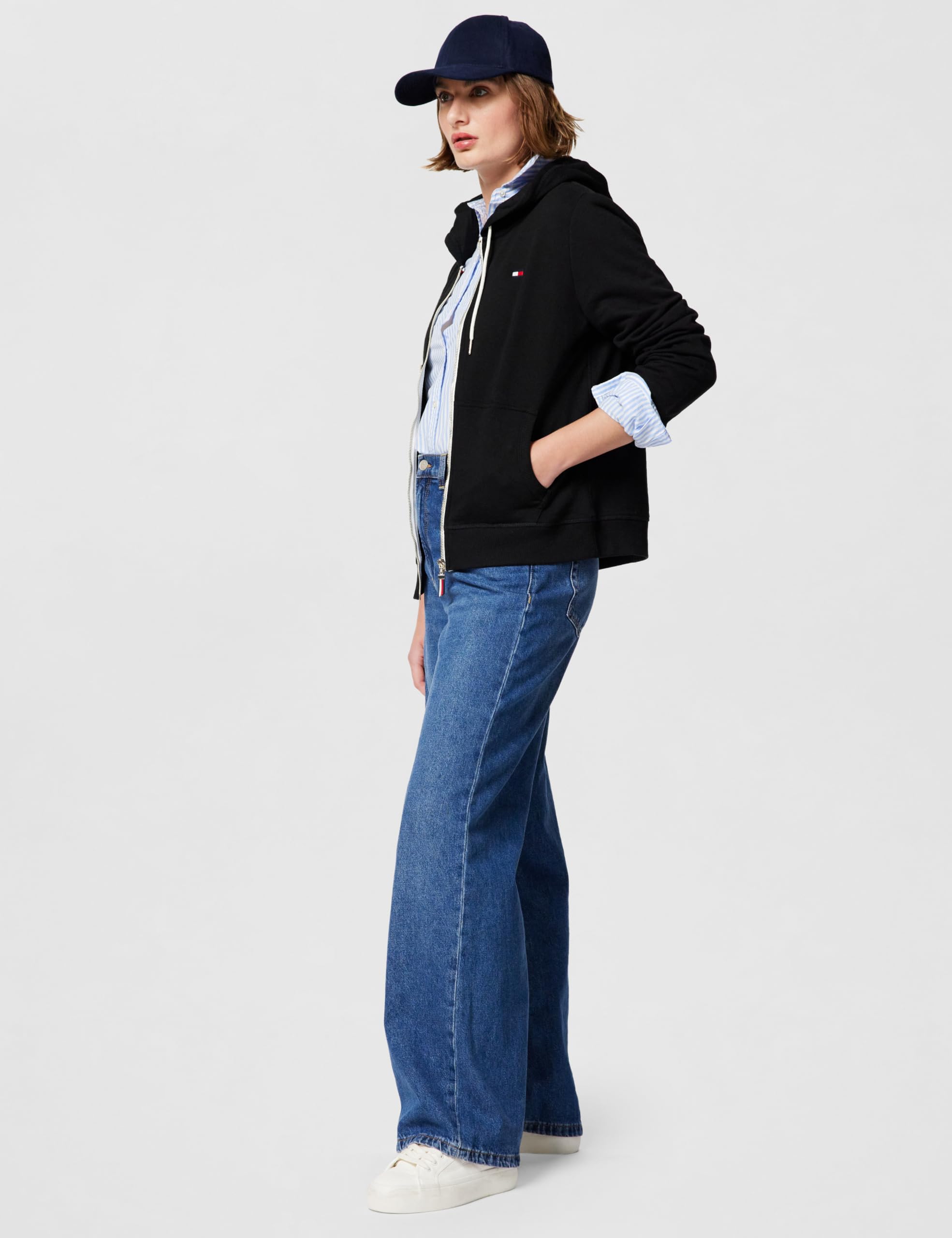 Tommy Hilfiger Tommy Hilfiger Sudadera con Capucha para Mujer Sudadera Tipo túnica con Capucha Mujer