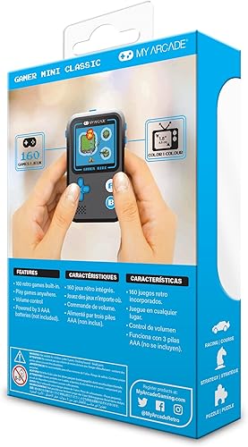 Miniatura 4 de My Arcade Gamer Mini Classic-Blue sistema de juegos portátil en miniatura equipado con 160 juegos, pantalla a color de 1.8 pulgadas (DGUN-3926)