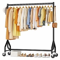 Clothes Clothing Rack Rolling Heavy Duty Clothes Rack Load 420 LBS With Wheels Metal Clothes Rack for Hanging