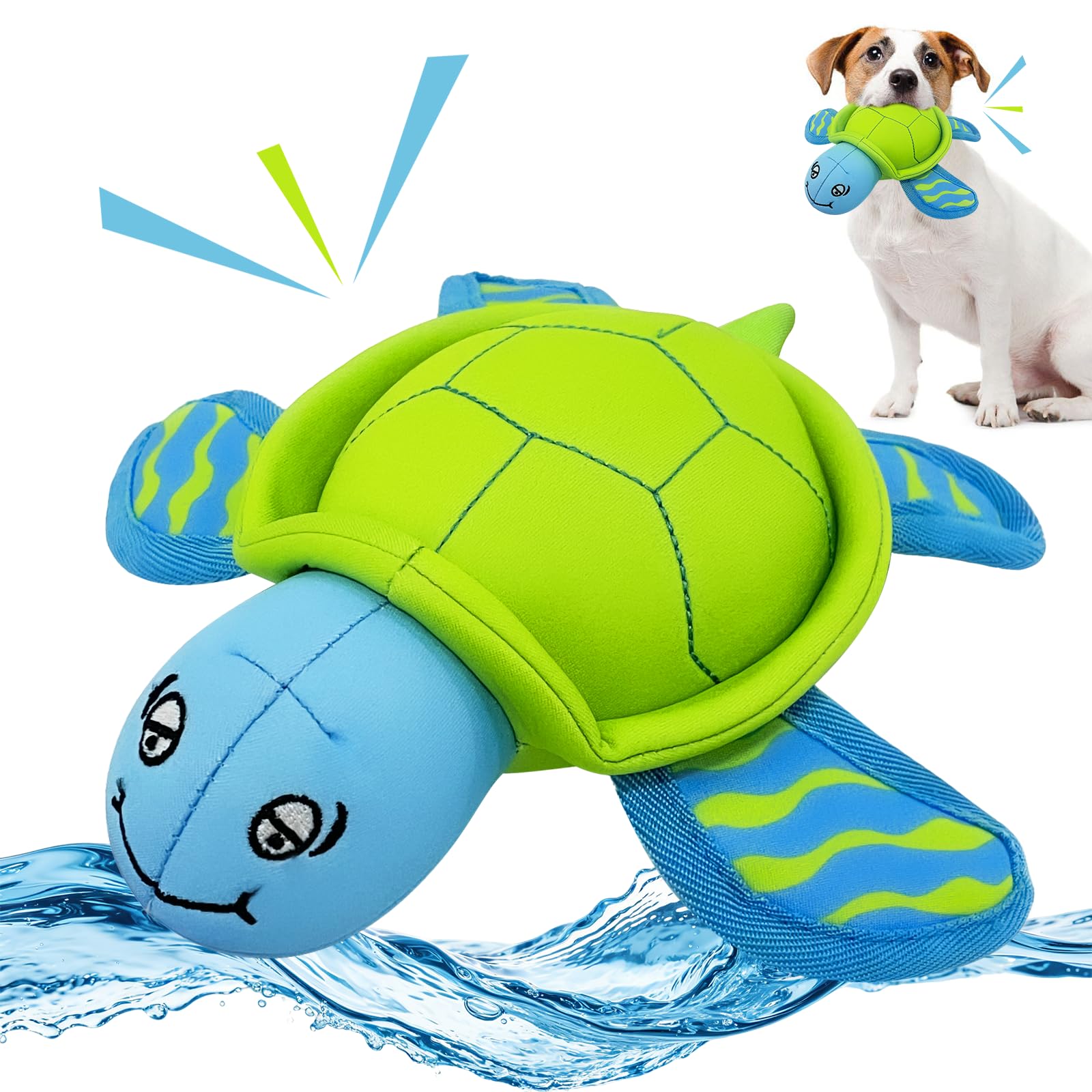 Hundespielzeug, schwimmendes Wasserspielzeug für Hunde, Outdoor Strand Interaktives Hundespielzeug für kleine und mittelgroße Hunde,Schildkröte