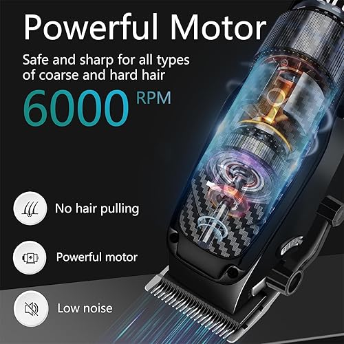 Miniatura 4 de Cortapelos profesionales para hombres, juego de cortapelos inalámbrico para cabello, barba y aseo corporal, con cuchillas de precisión, kit de corte