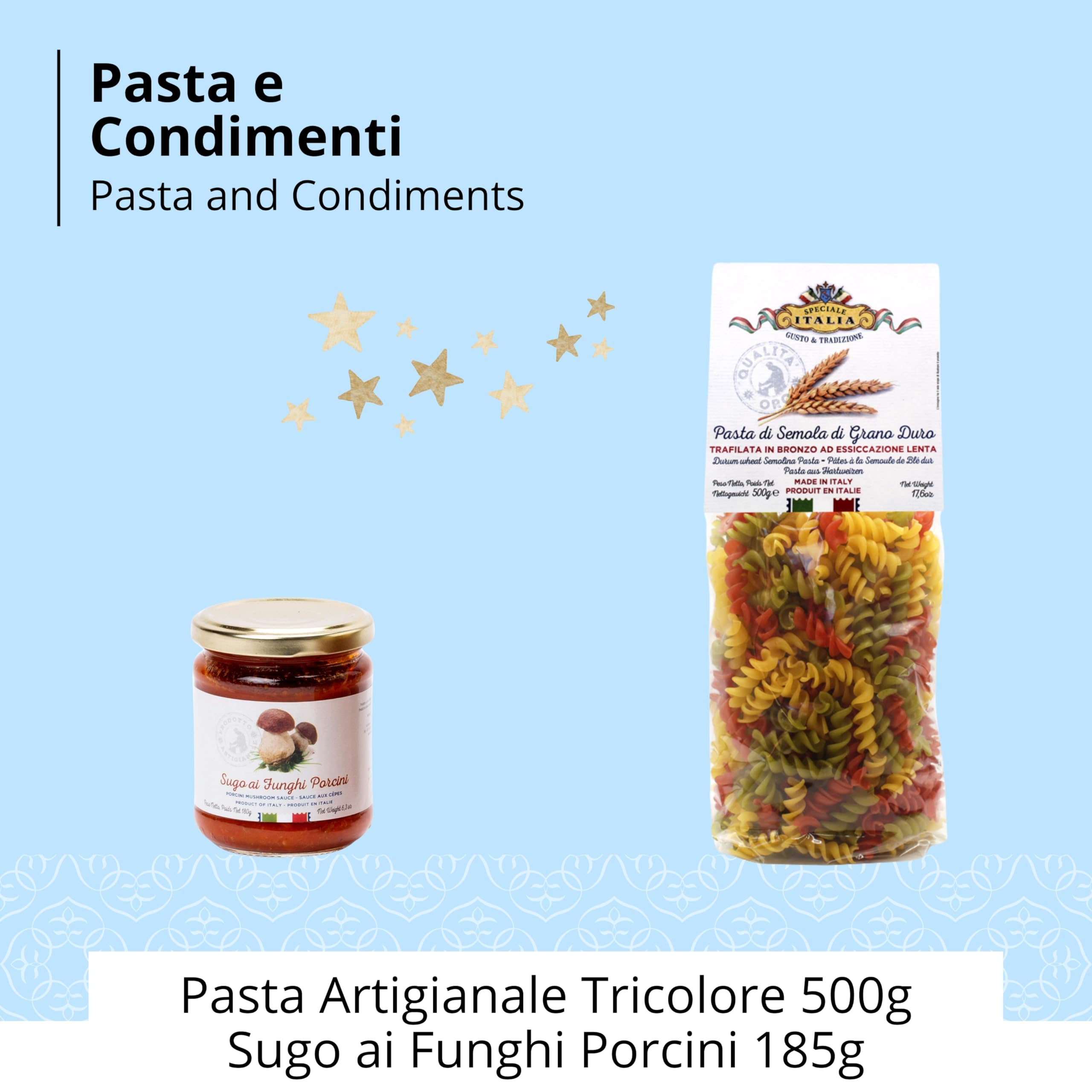 Speciale Italia Cesto Regalo Gastronomico – 7 Prodotti Tipici Italiani in Valigia Riutilizzabile – Confezione Alimentare Gourmet Made in Italy Ideale per Regali