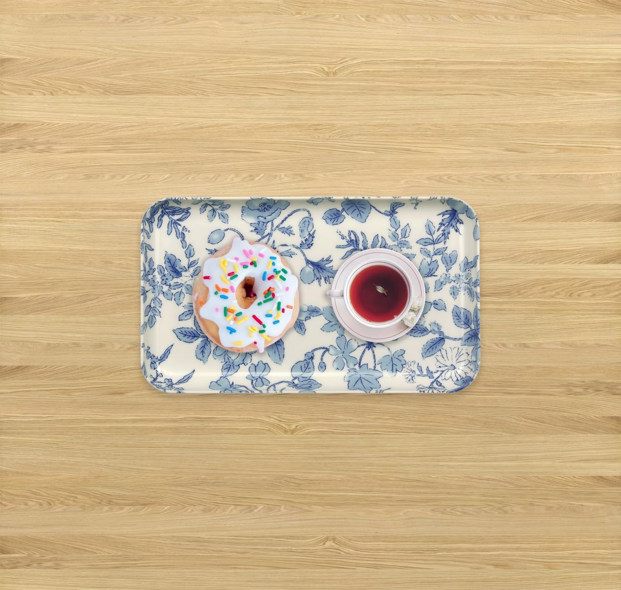 tatu Craft Nr Luncheon Tray Rest Non-Slip with Microwave Safe Plastic Stylish Golden Week Meal