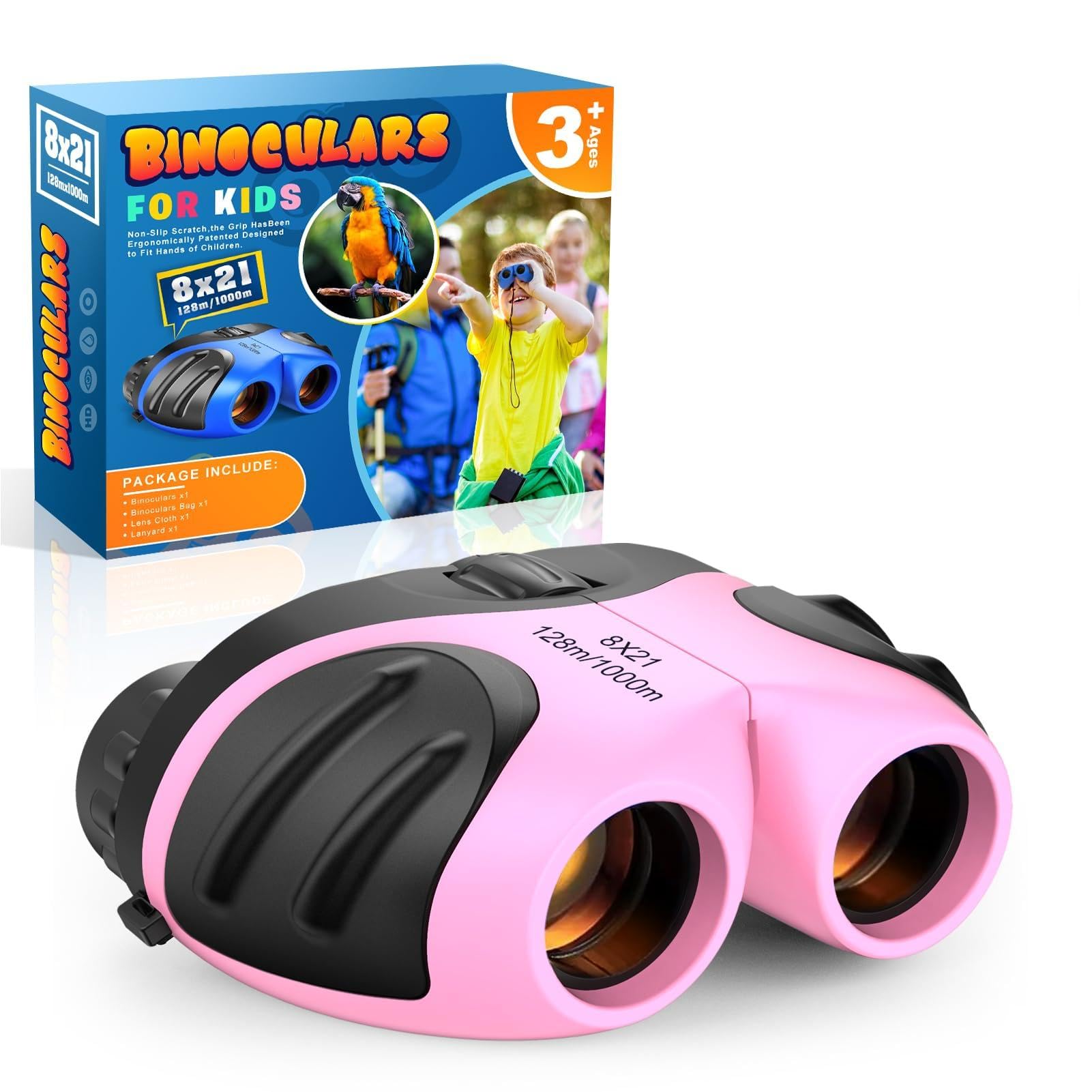 EUTOYZ 3-12 Ans Fille Jouet, 3-12 Ans Fille Anniversaire Anniversaire 3-12 Ans Fille Jumelles pour Enfants Jumelles Enfant 3-12 Ans Compactes(Rose)