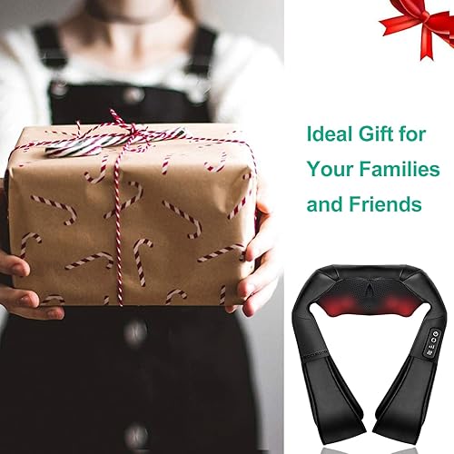 Miniatura 7 de Medcursor Masajeador de cuello, masajeador eléctrico portátil de cuello y espalda con calor, almohada de amasamiento 3D de tejido profundo para