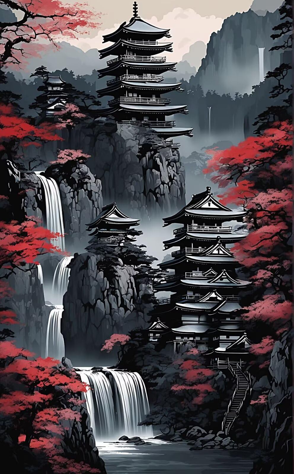 1314 Pezzi Puzzle Adulti Paesaggio Cascata, Puzzle Impegnativo Decorazione Interna e Regalo