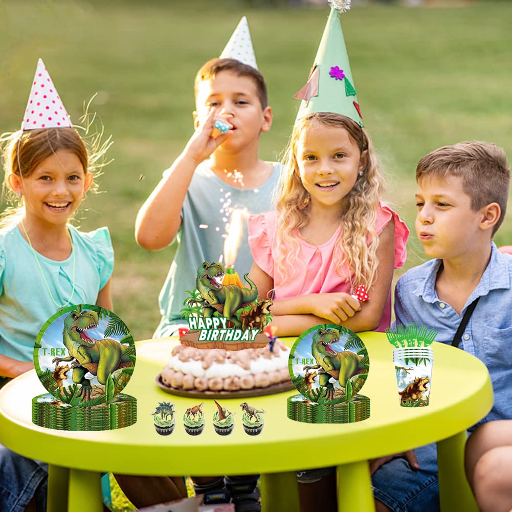 Set Stoviglie Dinosauro Per Feste - 40 Posti Con Tovaglia, Piatti E Tovaglioli - Foto 6