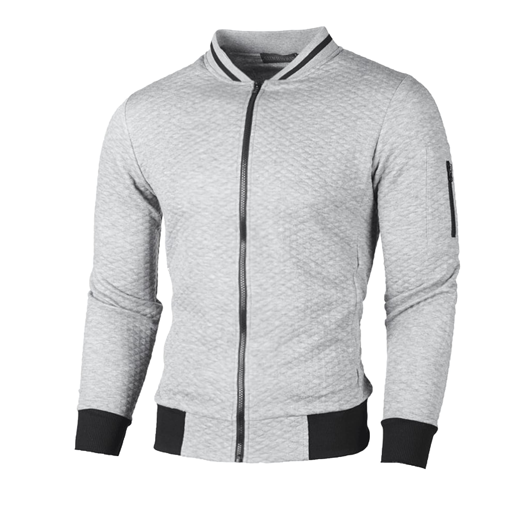 SprifloralMens Full-Zip Fleece Sweatshirt Lightweight Active Jacket Casual Long Sleeve Coat