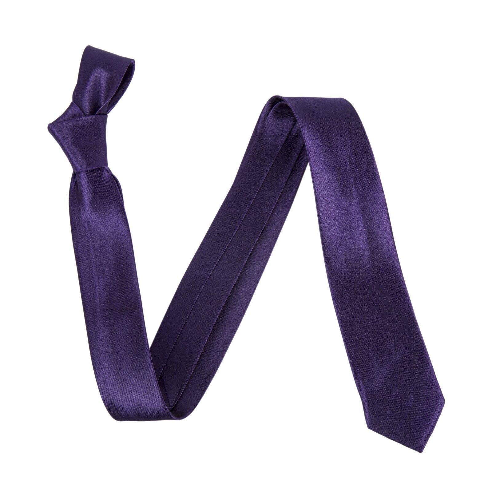 Men’s Skinny Tie | 4.5cm Solid Plain Color Slim Necktie for Smart Casual, Parties, and Weddings