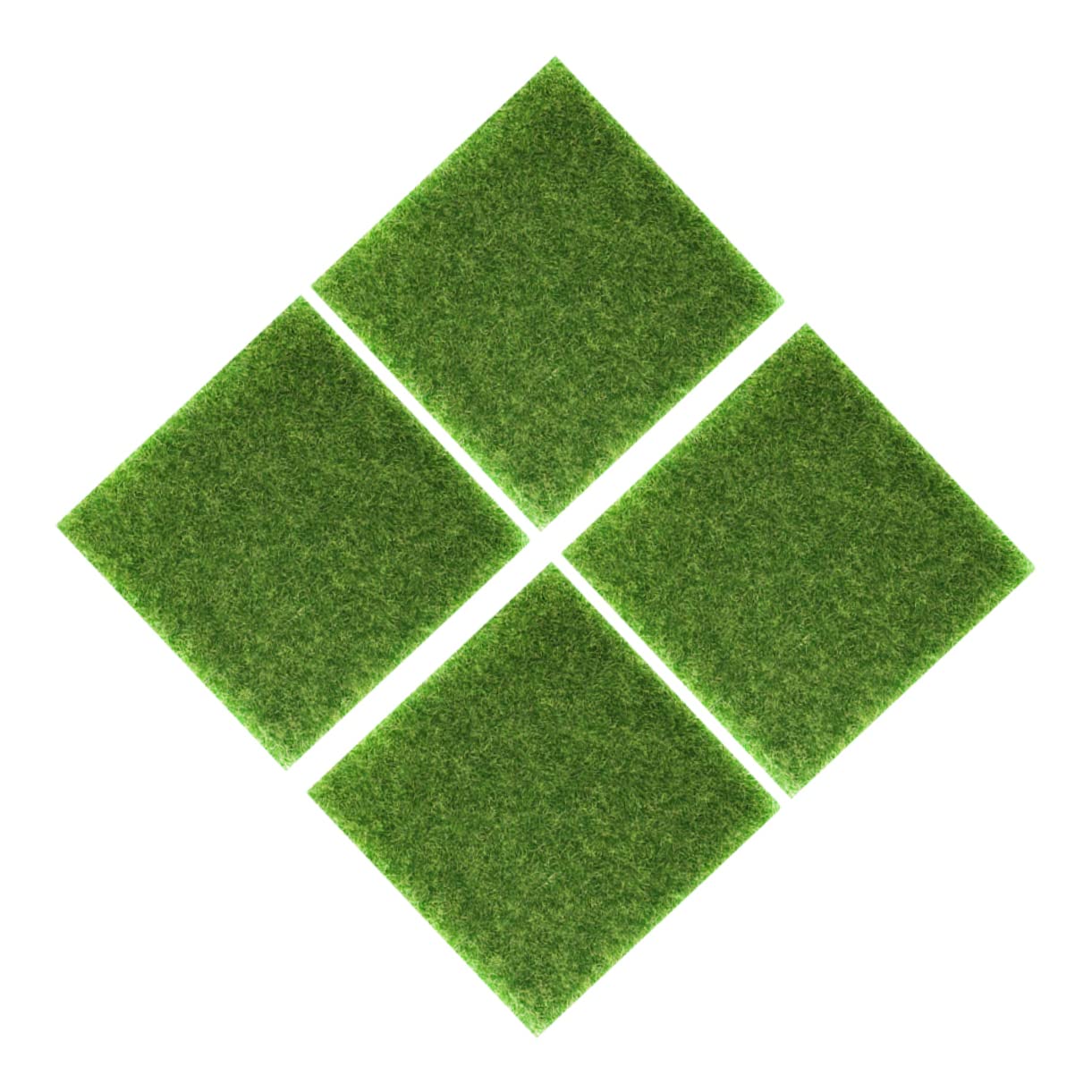 Tapis de gazon synthétique réaliste de décoration intérieure rustique 4pcs