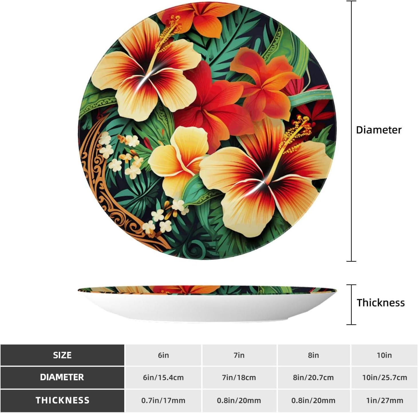 Decorative Plate Art Crafts Bone China Decorative Plate with Display Rack Souvenir Wall Decor Ceramic Ornaments Dinner Plates Ceramic Decoratives Plates for Home Office 10in