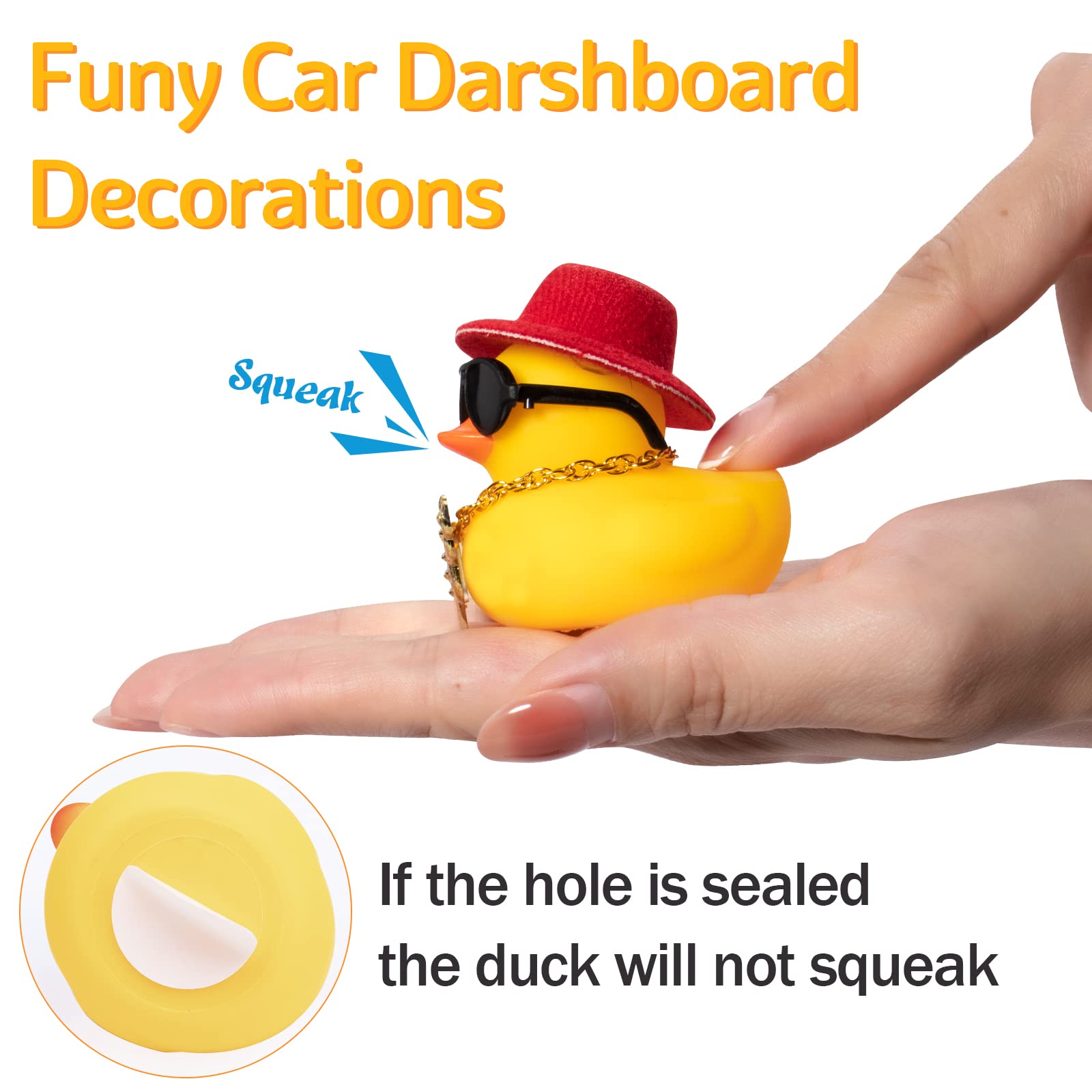 20 PCS Car Dashboard Duck Display Stands - 1.2" Black Plastic Mounting Bases For Yellow Ducks