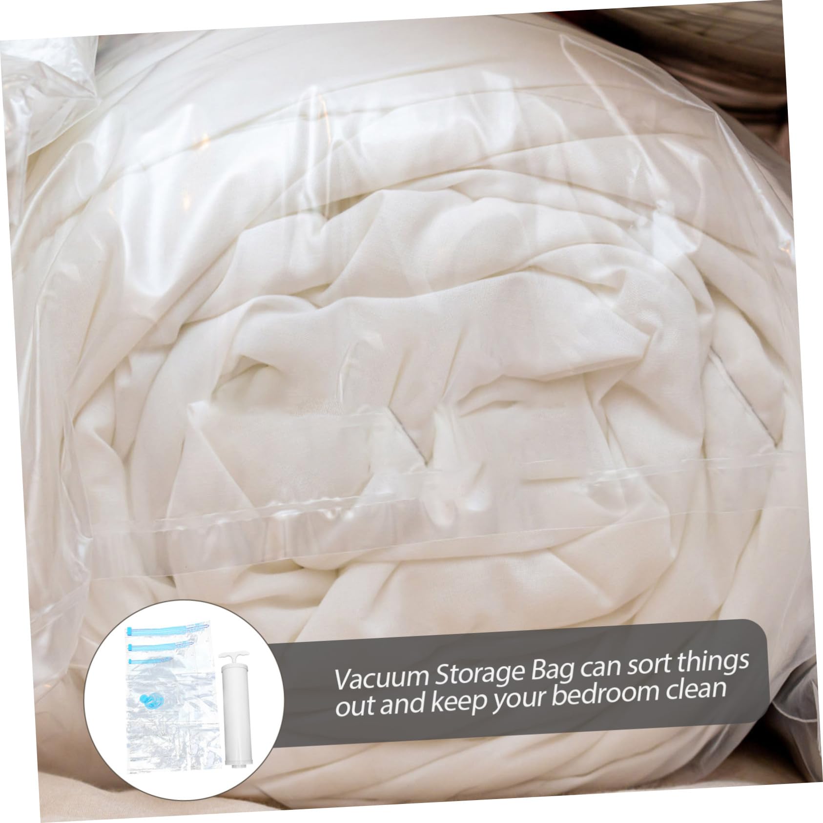 BESTYASH Sacchetti Sottovuoto per Vestiti e Biancheria Compressione Risparmio Spazio 10 Pezzi 30x50cm 50x70cm 70x100cm Pompa Manuale Pet e Pe