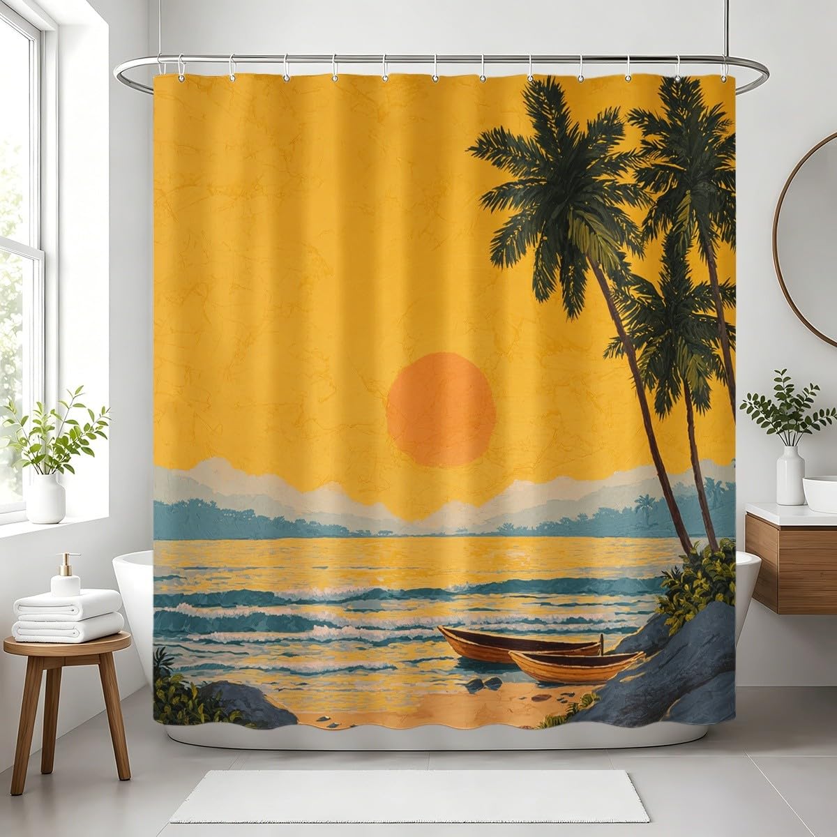 Opera D'Arte Tenda da Doccia 240x200 cm Poliestere Antimuffa e Lavabile