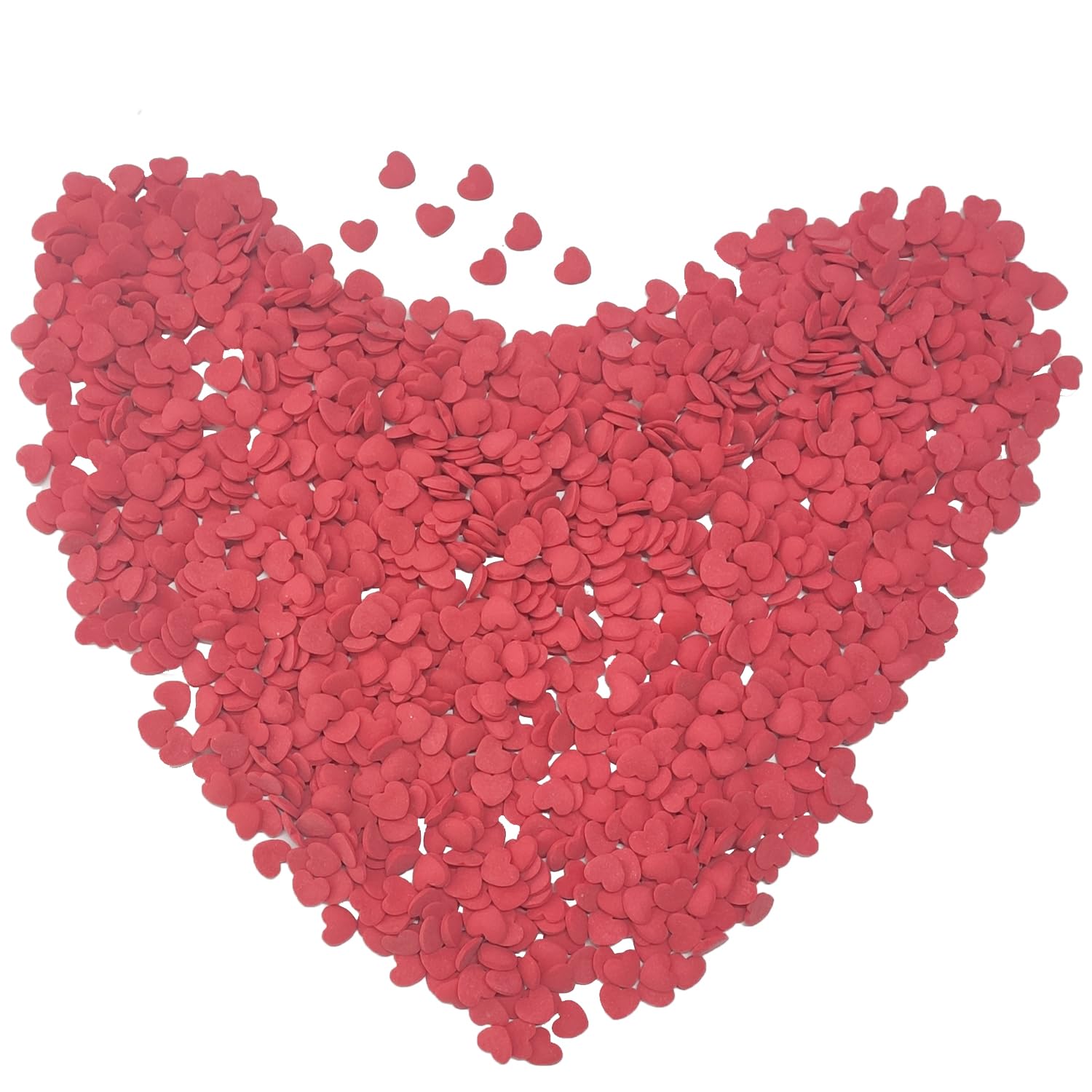 Red Edible Valentines Candy Heart Shaped Sprinkles Cake Cupcake Toppers Cookie Decorations Sweet Dessert Sprinkle for Wedding Cake Decorating