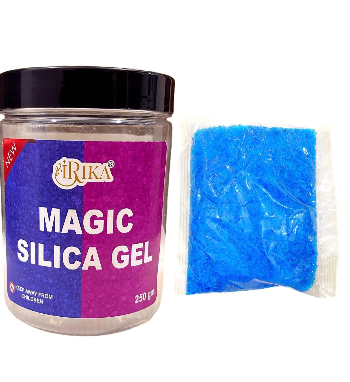 IRIKA Magic Blue Silica Gel (250g) for Dry Flowers – Reusable & Non-Toxic Desiccant for Resin Art & Craft