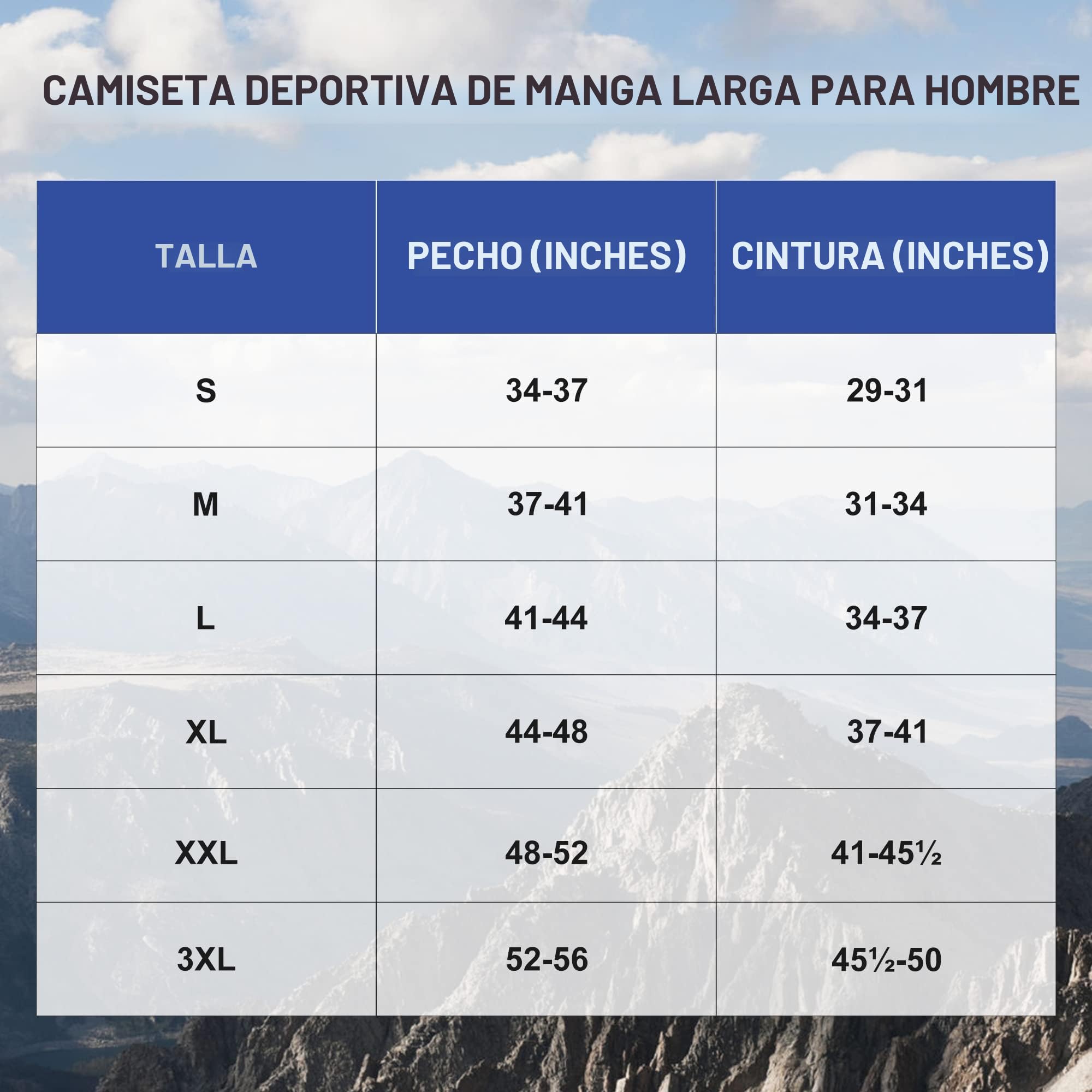 Camiseta Manga Larga Hombre Anti-UV UPF 50+, Deportiva 3/5/7Pcs | Poliéster,secado rápido,transpirable.Costuras planas,4-way stretch.Lavable.Ideal running, gimnasio, pesca, senderismo