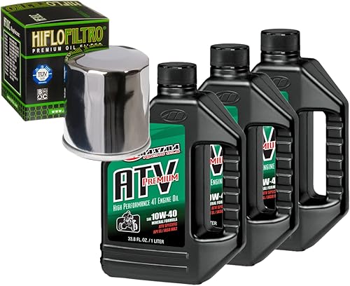 RAD Powersports Kit de cambio de aceite para Polaris 2007 Sportsman 450 ATV Premium 10W-40