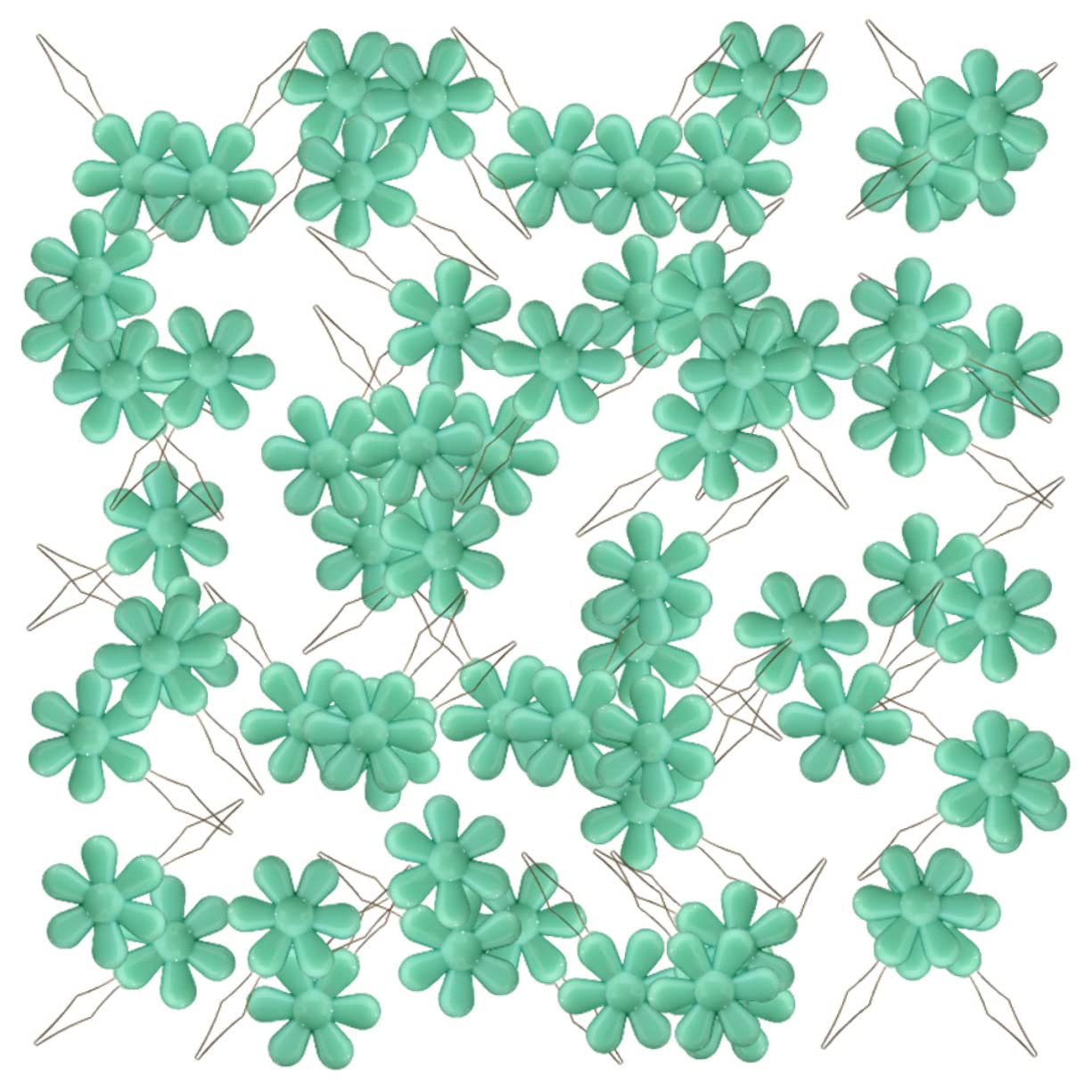 NUOBESTY 4 Set di Cucito per Cucire A Mano Infila Ago A Forma di Fiore Strumenti per Ricamo 50 Pezzi * 4