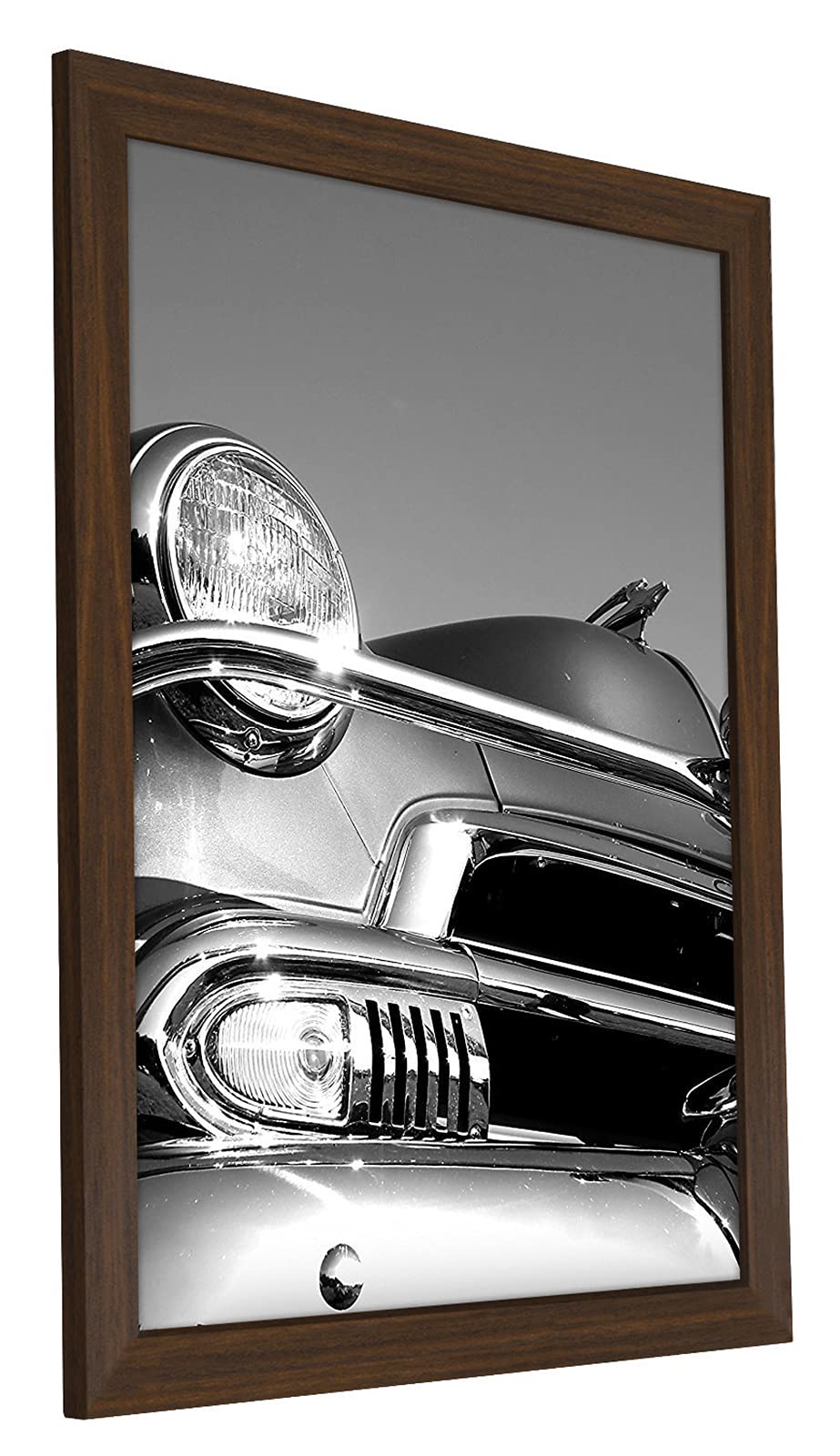 Americanflat 24x30 Poster Frame with Polished Plexiglass - Epic Collection - Gallery Wall Frames with Engineered Wood - Wide Photo Frame for Wall Display - Walnut