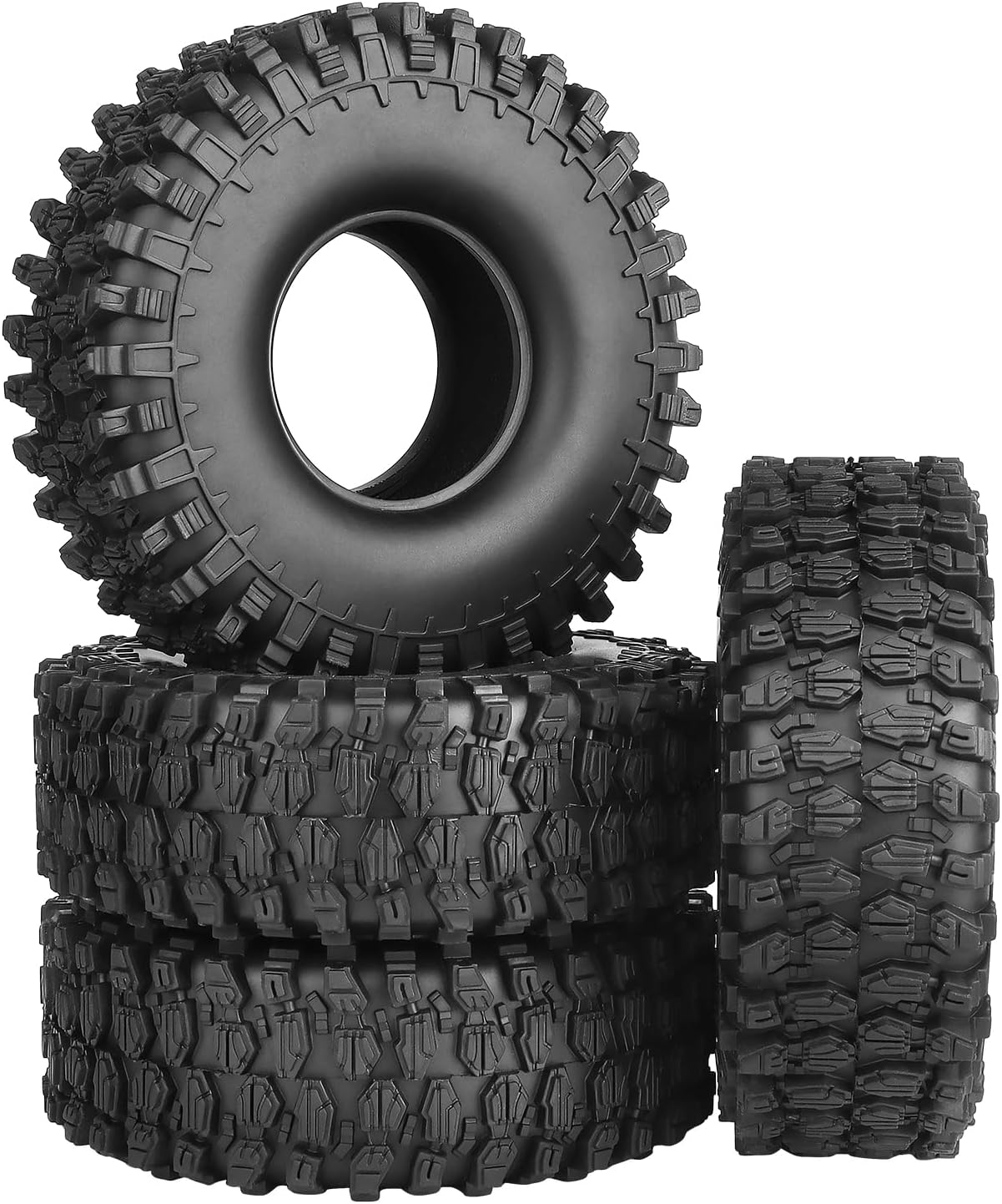 4.7"/120mm 1.9 Tires RC Crawler Tyres fit 1.9 Beadlocks Rims Soft Rubber Great Grip on Rocks Mud Dirt for Traxxas TRX4 Axial SCX10 II III Redcat Gen 8,w/Foam
