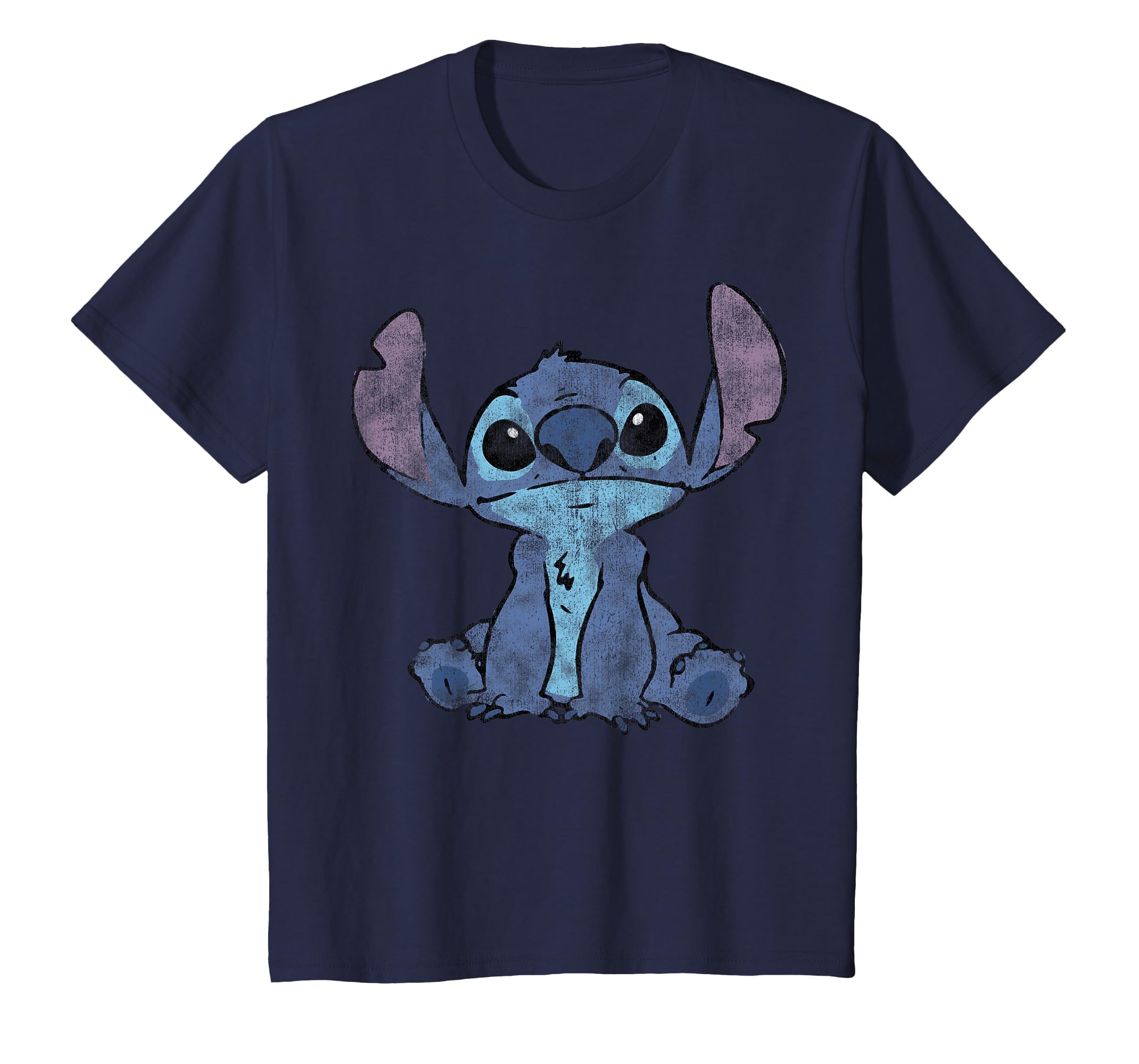 Disney Lilo &amp; Stitch Distressed Stitch Portrait T-Shirt