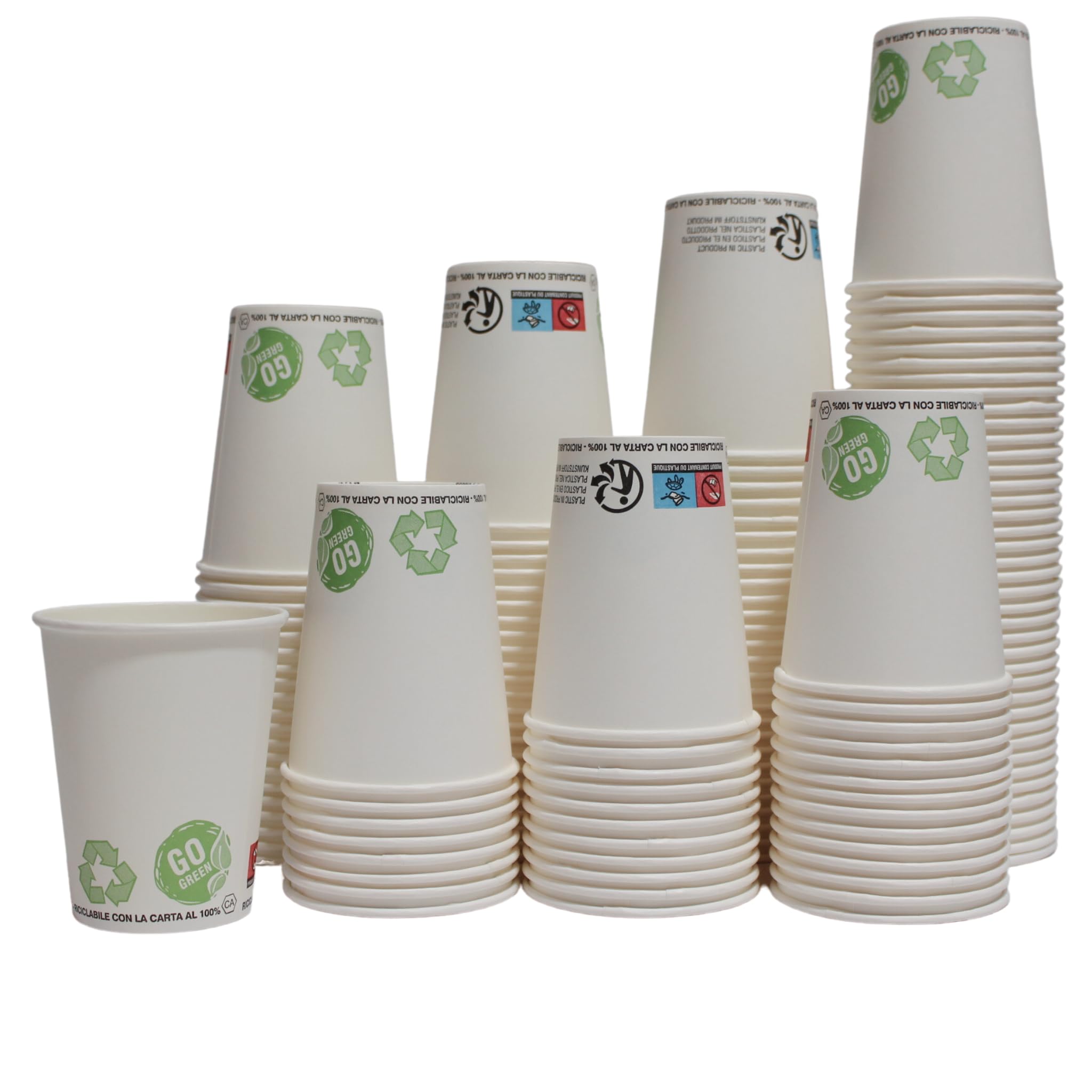 [1000 pcs] Gobelets jetables en carton 240ml, Tasses/Verres jetables 8 oz pour boissons chaudes et froides