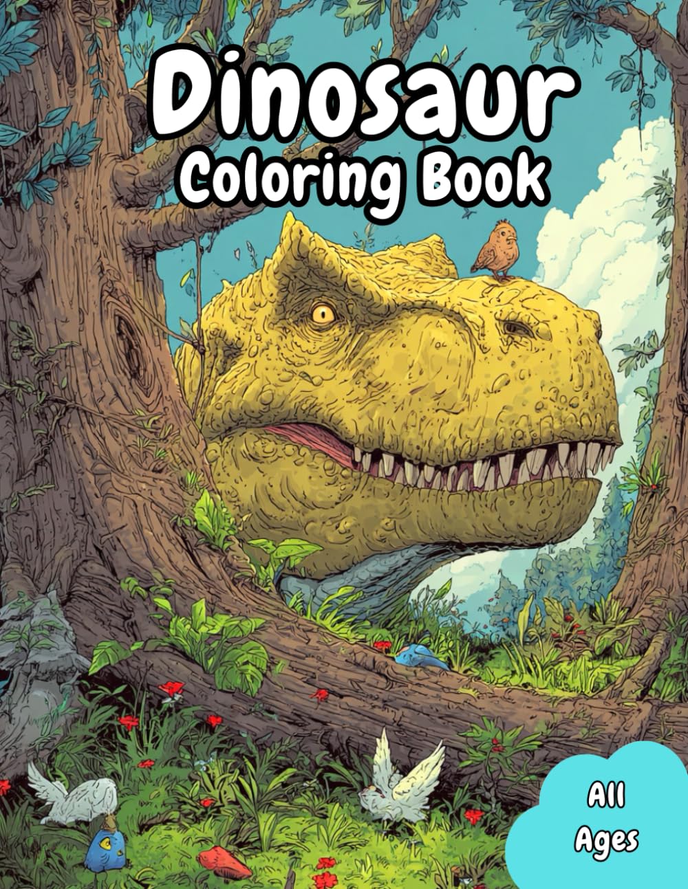 Dinosaur Coloring Book: Dinosaurs drawings, for Kids and adults of all ages