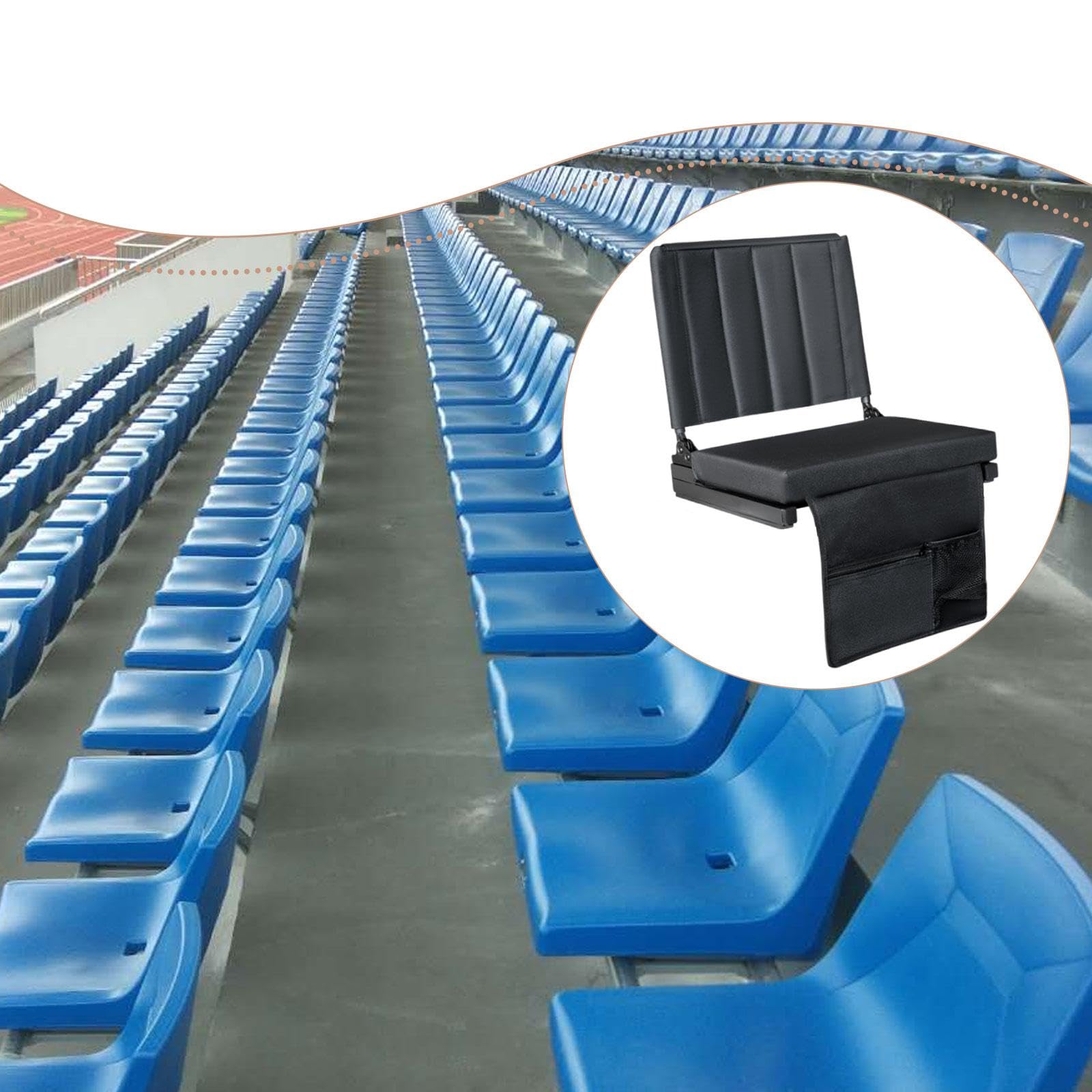 predolo Stadium Sitz Erwachsene Faltbarer Stadionstuhl mit Verstellbarem Rückenlehne Und Praktischer Tasche aus Eisen Und Oxfordgewebe für Sportevents