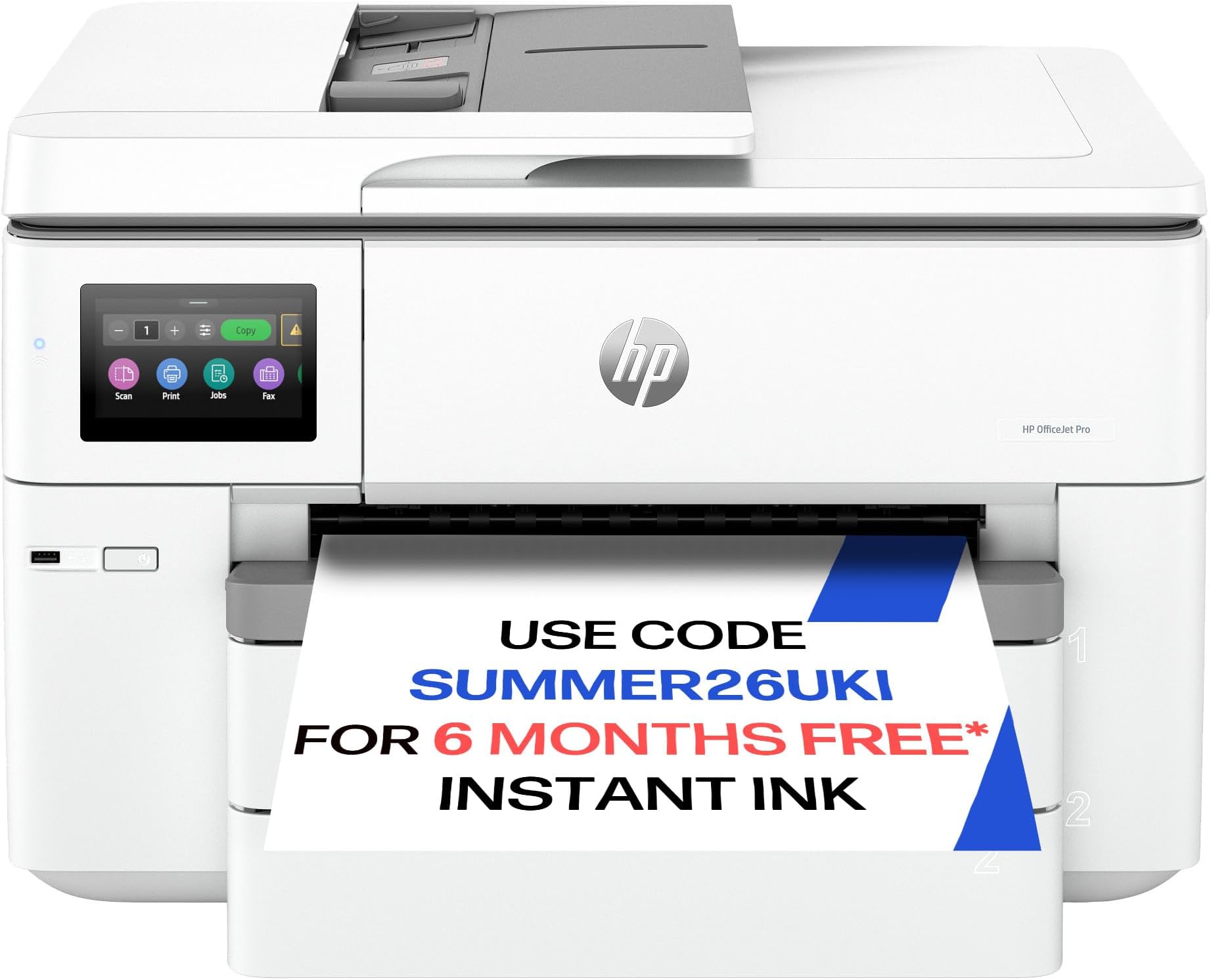 OfficeJet Pro 9730e All-in-One Printer | Colour | for Small Office | Wireless | Print, Scan, Copy, ADF | Up To A3 | 2 Tray | 3 Months of free Instant Ink