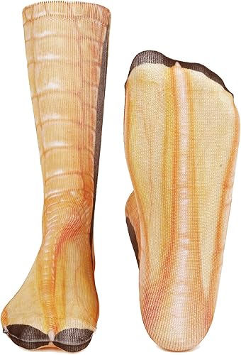 Miniatura 5 de Calcetines de patas de animales, loco diseño en 3D de patas de gatos, perros y tigres. Divertido regalo navideño para mujer u hombre adultos