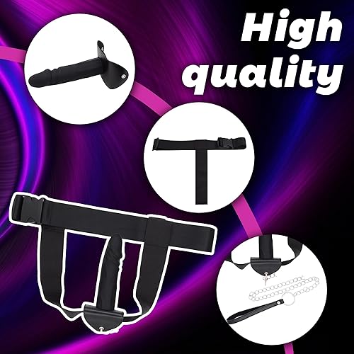 Miniatura 9 de Consolador Bragas de silicona para vagina con tapón anal para masturbación femenina, ropa interior, correa en el pene, arnés de mordaza, cinturón de