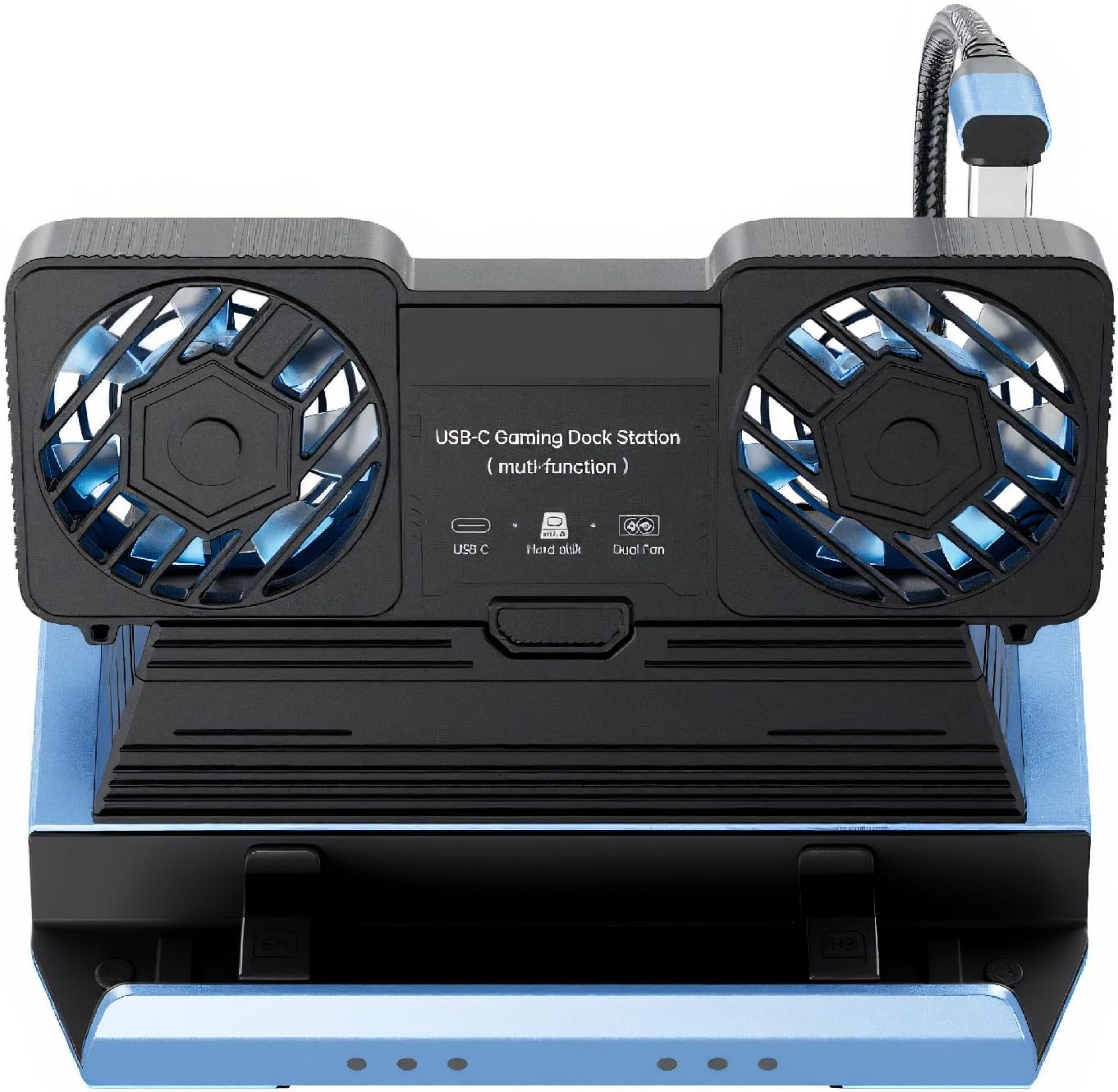 10in1DockingStation for Legion Go Claw, 4K 60Hz Gigabit Ethernet Docking Station with Detachable Dual Cooling Fan, 4 USB 3.0 PD 100W M.2 NVMe Slot