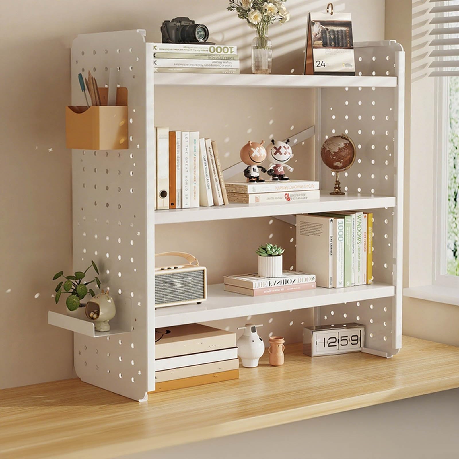 Libreria multiuso da scrivania, organizer da scrivania per casa e ufficio, 40 cm, per libri e accessori da scrivania, ideale per studenti e professionisti